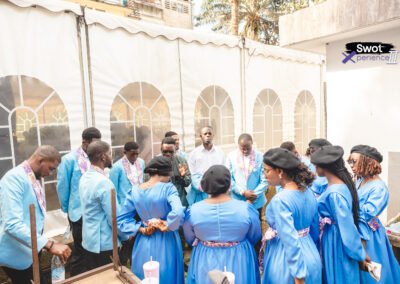 SImple Worship Together praying before ministering at SWoT Xperience 2